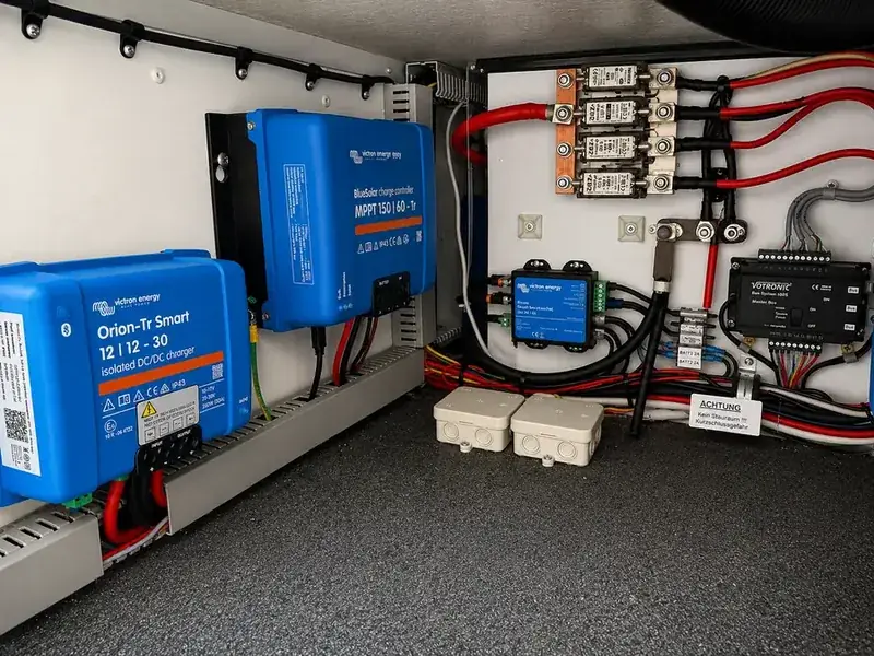 Elektroinstallation und LiFePO₄-Batterien im Phoenix