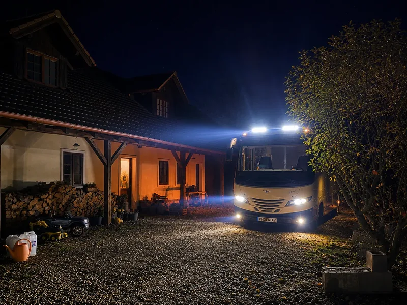 Rücklichter des Phoenix 8200 BML mit Fahrradträger